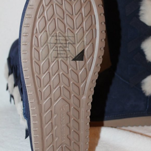 UGG KOOLABURRA TELL‎ SUEDE FUR BOW BOOTS BLUE - Picture 3 of 8